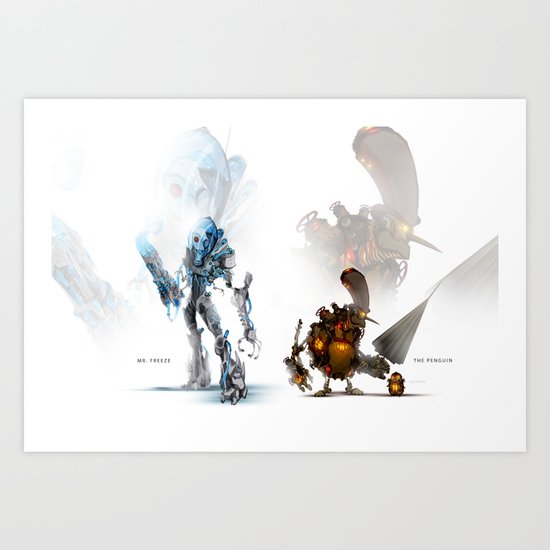 Gotham Gears: Penguin & Freeze Art Print