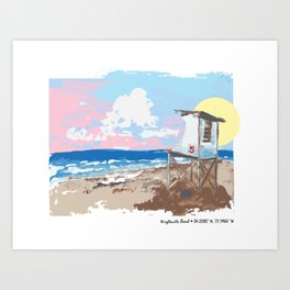 Sunset at Wrightsville Art Print