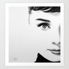 Audrey Hepburn Half Series Art Print