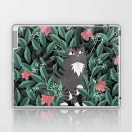 Butterfly Garden (Tabby Cat Version) Laptop Skin