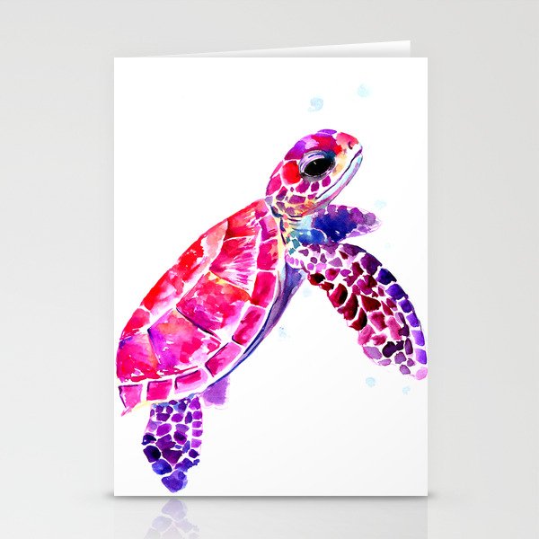 Purple Turtle Bright Pink Purple Blue Turtle Illustration