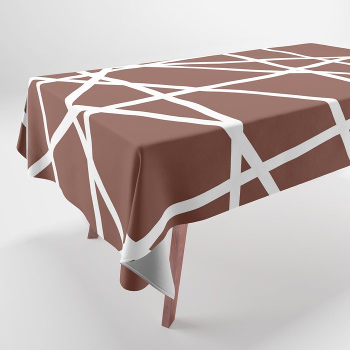 Doodle (White & Brown) Tablecloth