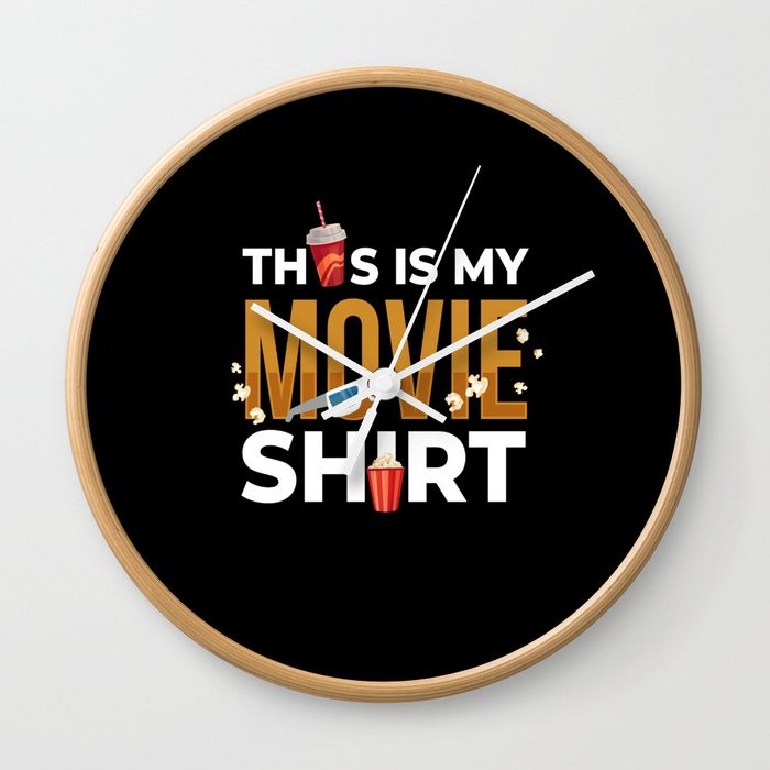 This Is My Movie Shirt Film Kino Wall Clock