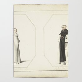 Standing nun and standing brother, Gesina ter Borch, 1657 Poster