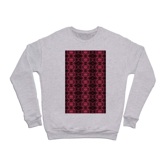 Liquid Light Series 4 ~ Red Abstract Fractal Pattern Crewneck Sweatshirt