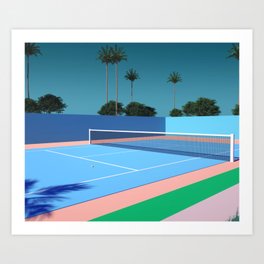 Tennis Court by Hiroshi Nagai Art Print