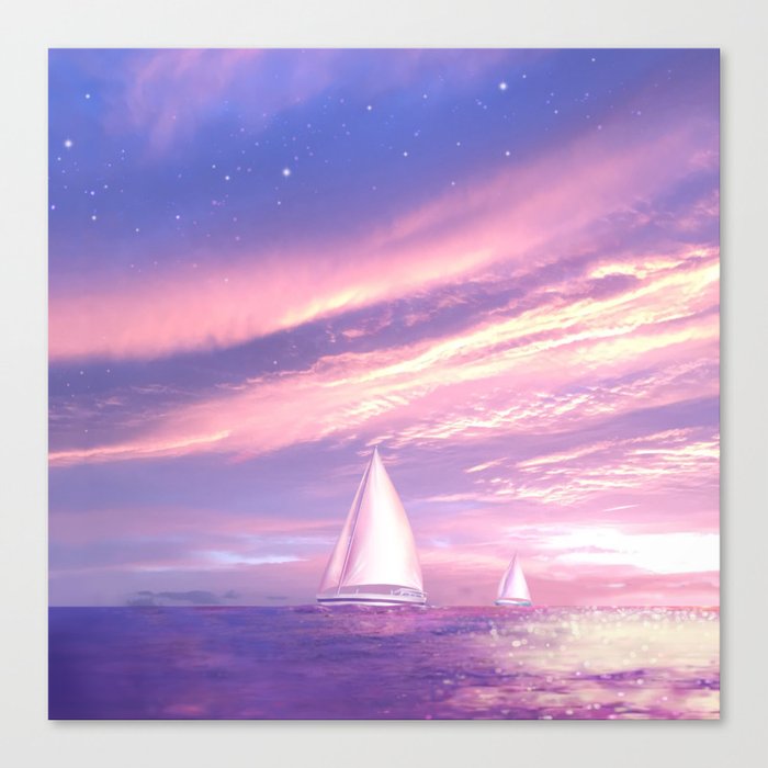 Sailing at Sunset Canvas Print