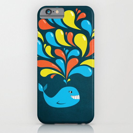 Dark Colorful Happy Cartoon Whale iPhone & iPod Case