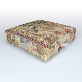 Antique Aubusson Louis XV French Tapestry Outdoor Floor Cushion