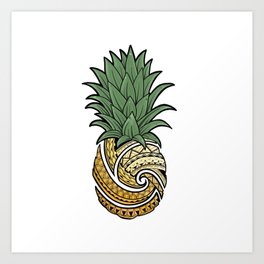 Poly Pineapple Art Print