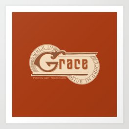 WALK IN GRACE - Handlettering Verse Art Print