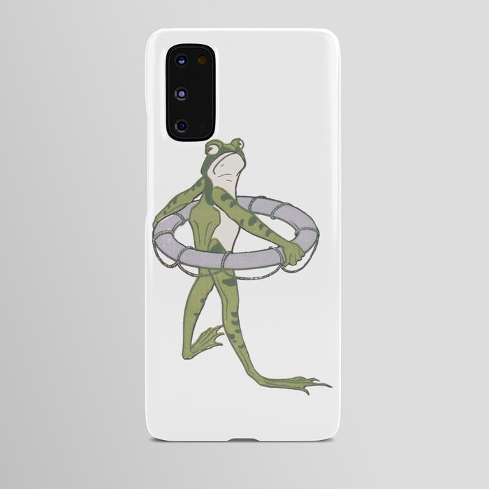 Frog with Swim Ring Vintage Art Android Case