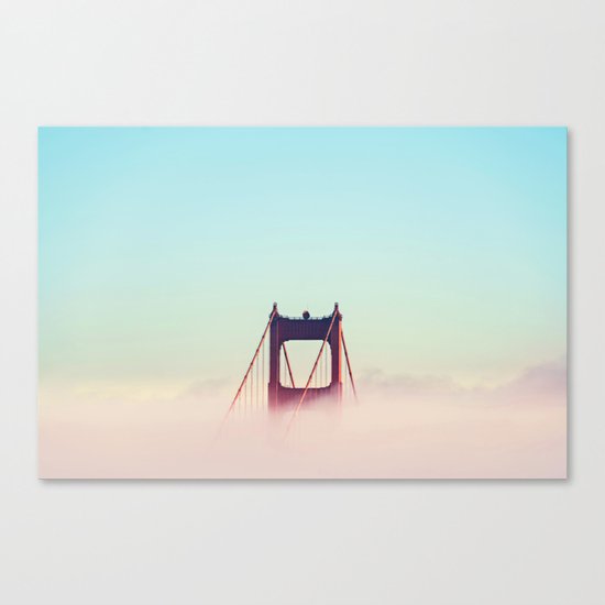 Pastel Sky Bridge New York Canvas Print