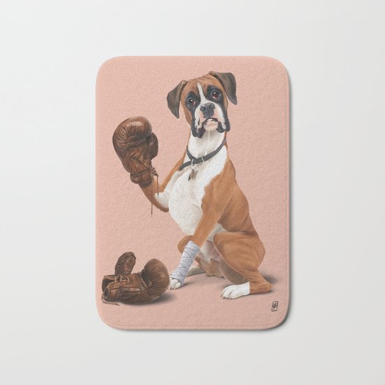 The Boxer (colour) Bath Mat