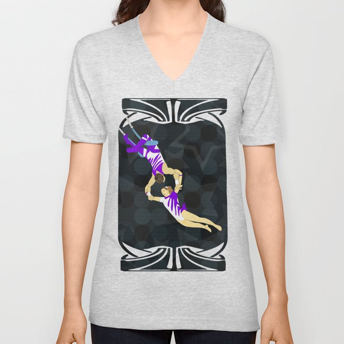 Flying Trapeze Circus Performance V Neck T Shirt