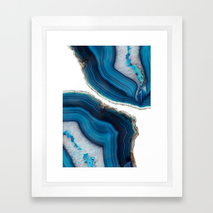 Blue Agate Framed Art Print