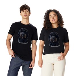 Black Cockapoo / Doodle Dog Portrait  T Shirt