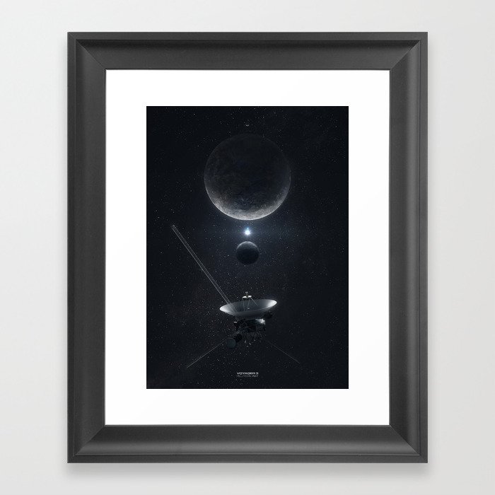 Voyager 3 Pluto Flyby Framed Art Print