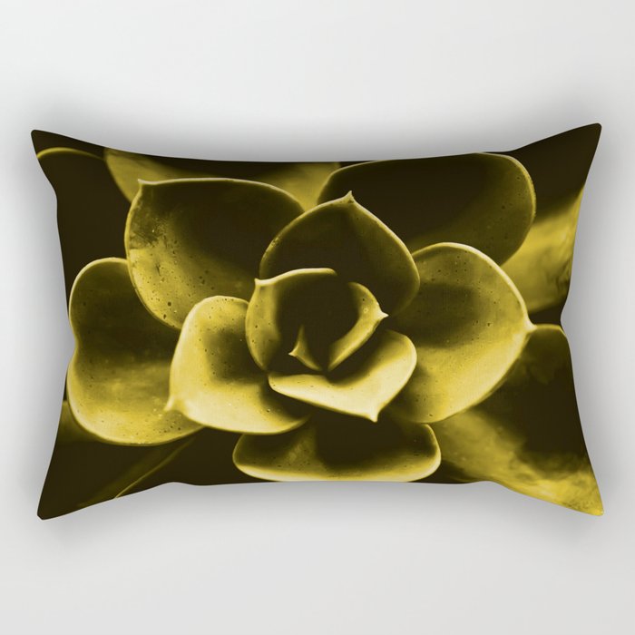Succulent Plant In Olive Color #decor #society6 #buyart Rectangular Pillow