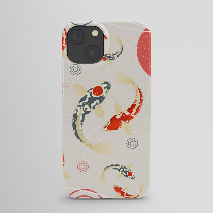 Koi Fish Yin Yang Geometrical Abstract iPhone Case