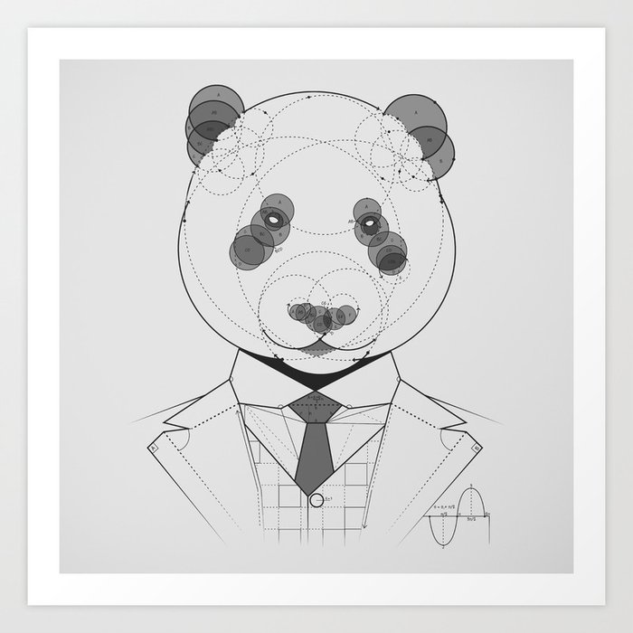 Geometric Panda Art Print