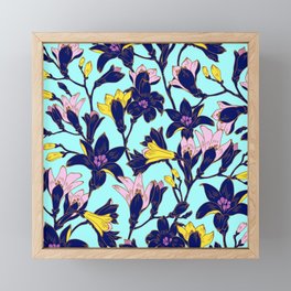 Lilies Pattern Framed Mini Art Print