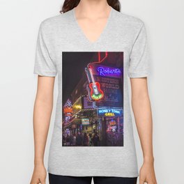 Nights in Nashville V Neck T Shirt