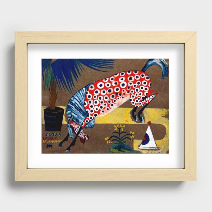 Clown, Cavalo, Slamandra by Amadeo de Souza Cardoso - Portuguese Colorful Expressionism Recessed Framed Print