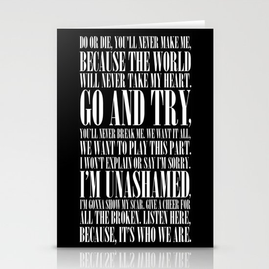 Black Parade Stationery Cards