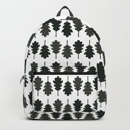 Oak Leaves Pattern (Black) Backpack | Bogwood, Patterns, Graphicdesign, Blackish, Leafpatterns, Oak, Darkoak, Quercus, Blackfoliage, Colour 