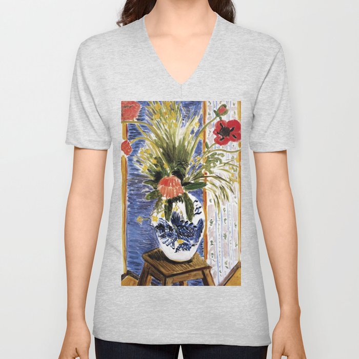 Henri Matisse - Poppies - Exhibition Poster V Neck T Shirt