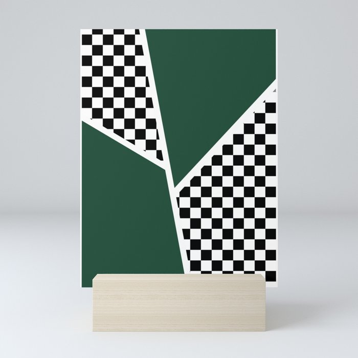 Chess abstract - vintage decoration Mini Art Print