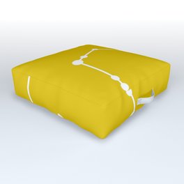 Sagittarius (White & Gold) Outdoor Floor Cushion