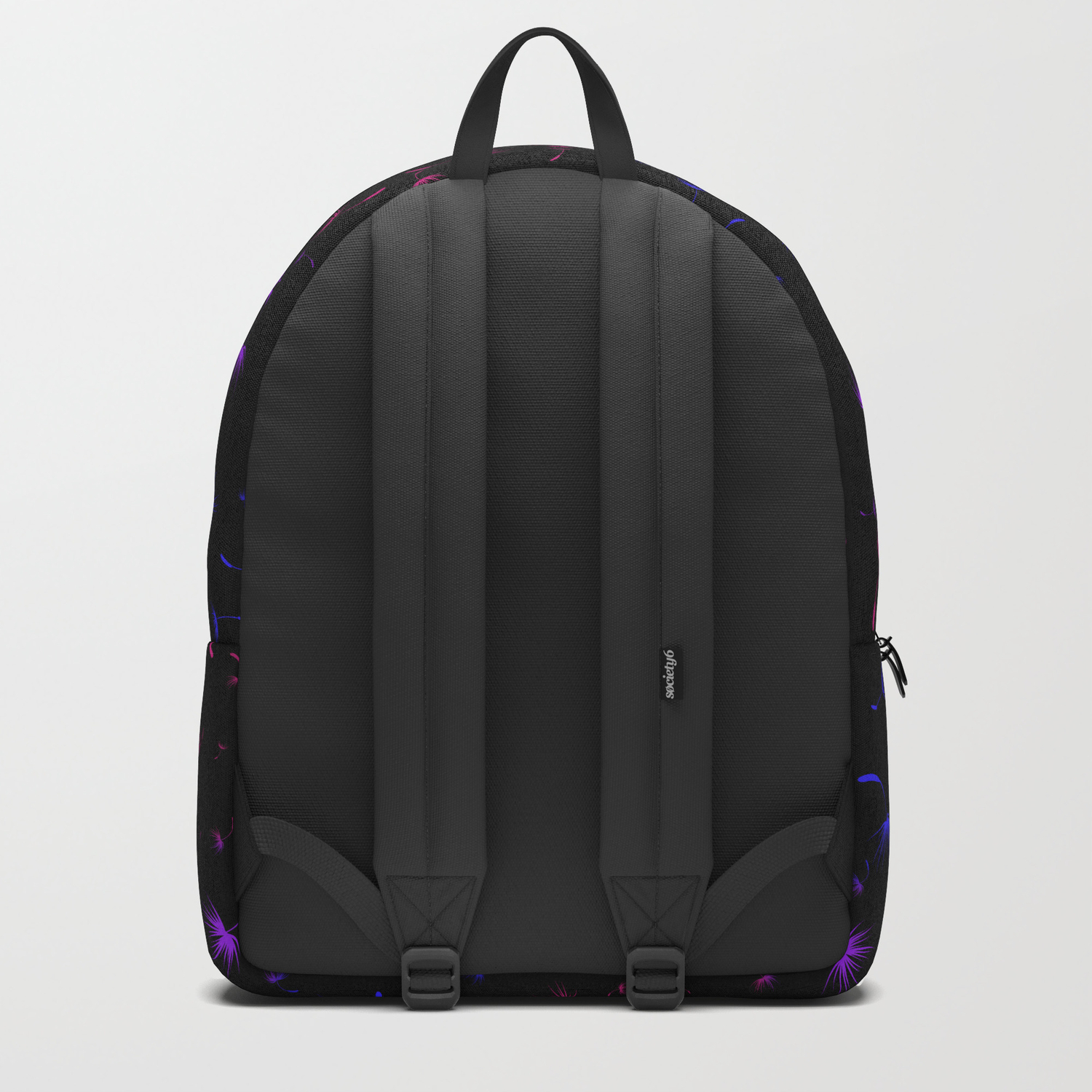 Dandelion Seeds Bisexual Pride Black Background Backpack By