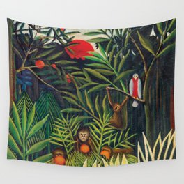 Rousseau, Exotic, Vintage, Artprint Wall Tapestry