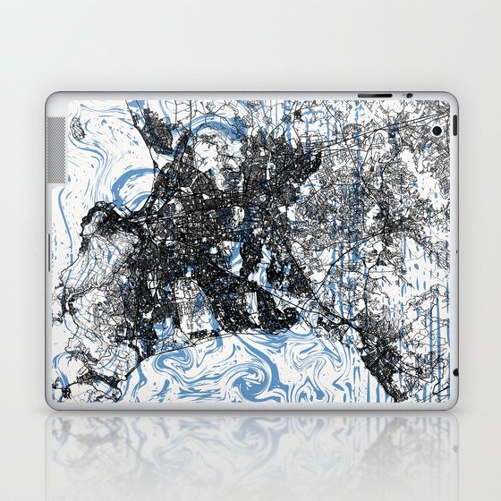 South Africa, Cape Town - City Map Collage Laptop & iPad Skin