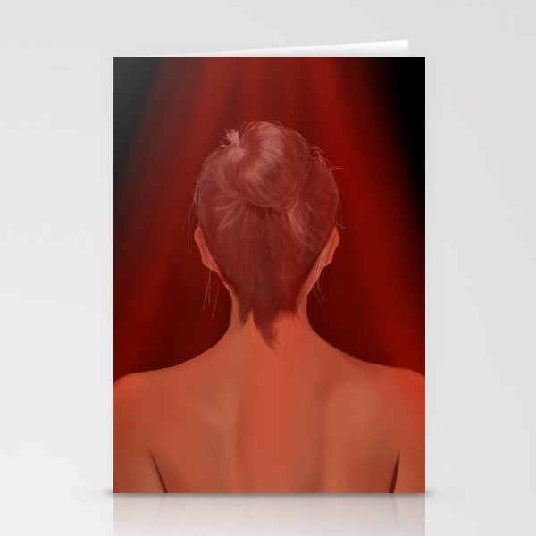 Girl in the Red Light Stationery Cards