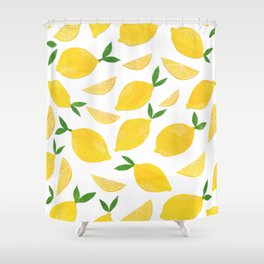 Lemon Cut Out Pattern Shower Curtain