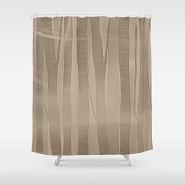 Woodland -  Minimal Beige Birch Forest Shower Curtain