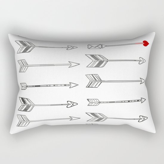 Minimal Love Arrow Rectangular Pillow
