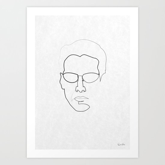 One line Neo Art Print