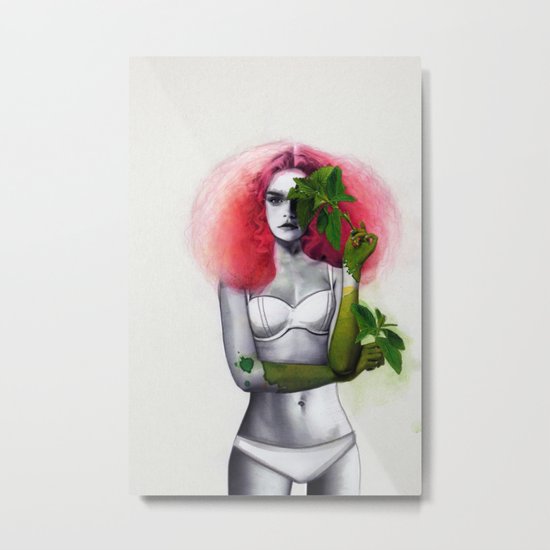 Garden Girls 3 - Mint Metal Print