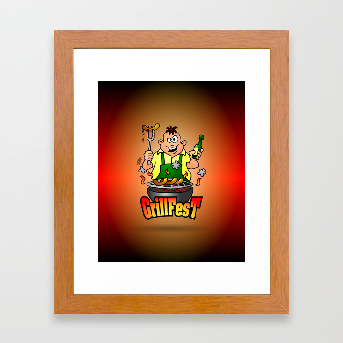 Grillfest q Framed Art Print By Cardvibes Society6