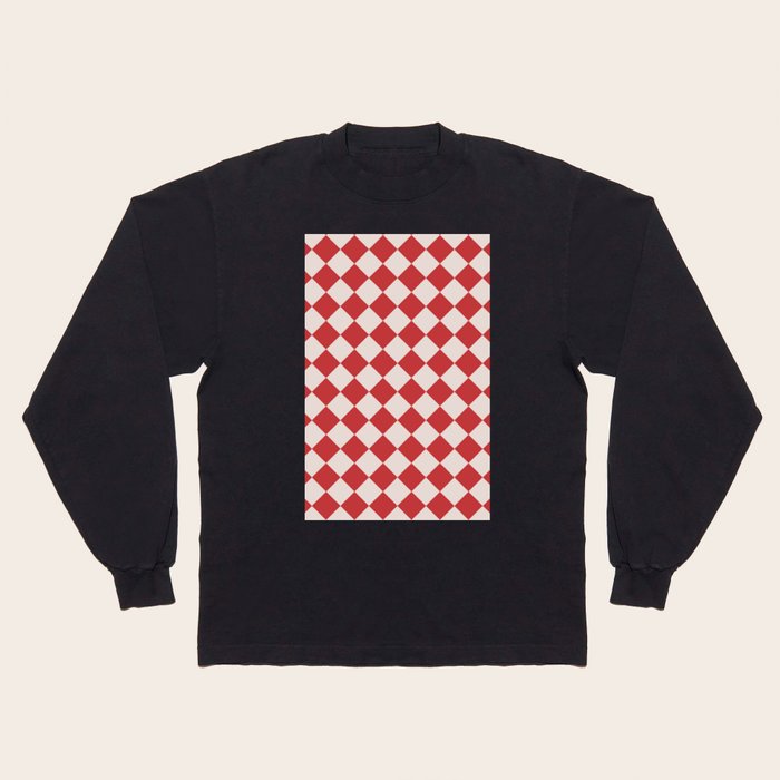 Checkerboard long hot sale sleeve
