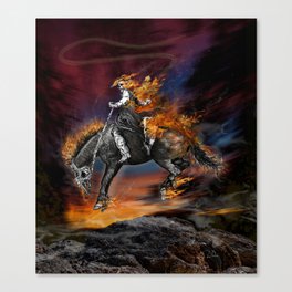 Texas Ghost Rider Canvas Print