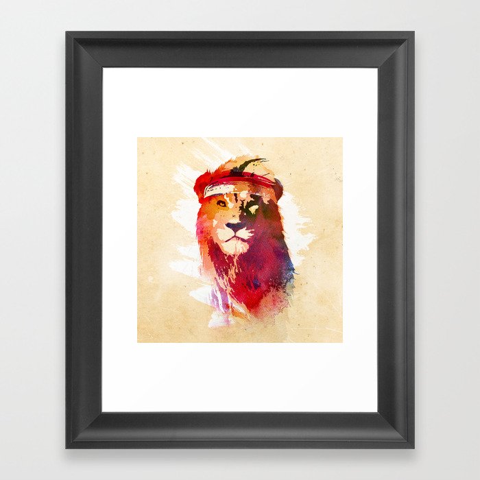 Gym Lion Framed Art Print