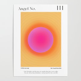 Angel Number 111 Manifestation Energy Gradient Print Poster