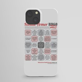 Female Armor Rhetoric Bingo iPhone Case