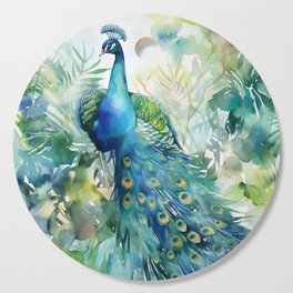 Tropical Peacock Cutting Board