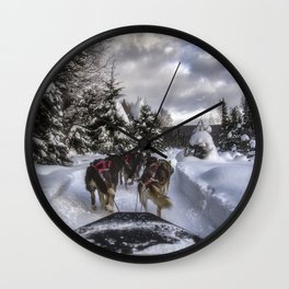 Running With the Dogs Wall Clock